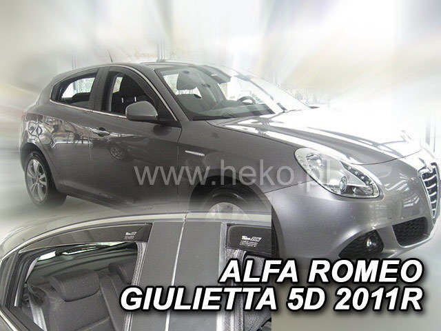 Deflektory Heko - Alfa Romeo Giuletta od 2010 (so zadnými) Deflektory Heko - Alfa Romeo Giuletta od 2010 (so zadnými)