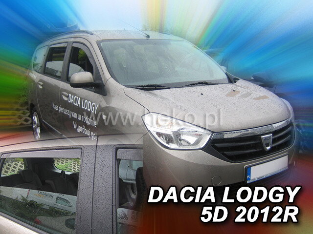 Deflektory Heko - Dacia Lodgy 5-dverová od 2012 (so zadnými) Deflektory Heko - Dacia Lodgy 5-dverová od 2012 (so zadnými)