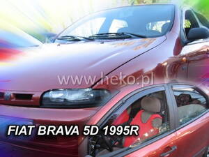 Deflektory Heko - Fiat Brava 5-dverový 1995-2001 (so zadnými)