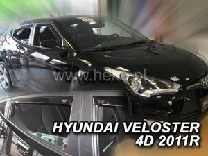 Deflektory Heko - Hyundai Veloster od 2011 (so zadnými)