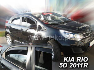 Deflektory Heko - Kia Rio Hatchback 2011-2017 (so zadnými)