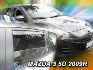 Deflektory Heko - Mazda 3 Hatchback 2009-2019 (so zadnými)