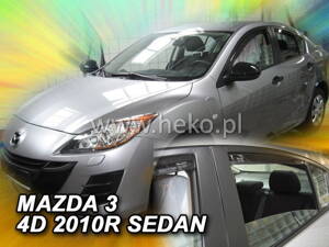 Deflektory Heko - Mazda 3 Sedan 2009-2014 (so zadnými)