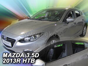 Deflektory Heko - Mazda 3 Hatchback 2013-2019 (so zadnými)