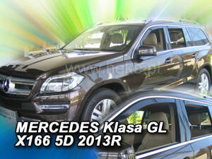 Deflektory Heko - Mercedes GL X166 od 2013 (so zadnými)