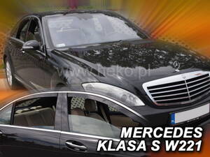Deflektory Heko - Mercedes S W221 Short 2005-2013 (so zadnými)