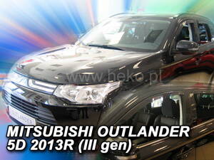 Deflektory Heko - Mitsubishi Outlander od 2012 (so zadnými)