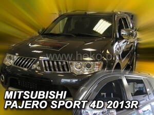 Deflektory Heko - Mitsubishi Pajero Sport od 2013 (so zadnými)