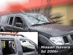 Deflektory Heko - Nissan Navara Pick up 4-dverový 2005-2014 (so zadnými)