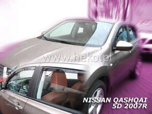 Deflektory Heko - Nissan Qashqai 2007-2013 (so zadnými)