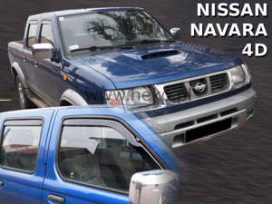 Deflektory Heko - Nissan Navara Pick up D22 2001-2005 (+zadné)