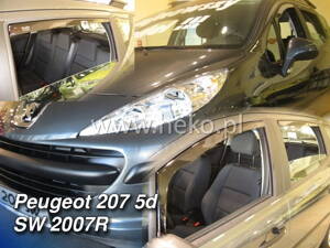Deflektory Heko - Peugeot 207 Combi od 2007 (so zadnými)