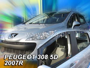 Deflektory Heko - Peugeot 308 Htb 2007-2013 (so zadnými)