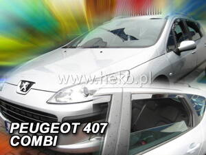 Deflektory Heko - Peugeot 407 Combi od 2004 (so zadnými)