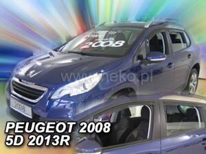 Deflektory Heko - Peugeot 2008 2013-2019 (so zadnými)