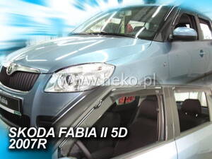 Deflektory Heko - Škoda Fabia II Htb 2007-2014 (so zadnými)