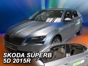 Deflektory Heko - Škoda Superb III Sedan od 2015 (so zadnými)