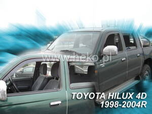 Deflektory Heko - Toyota Hilux 1998-2005 (so zadnými)