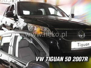 Deflektory Heko - VW Tiguan 2008-2016 (so zadnými)