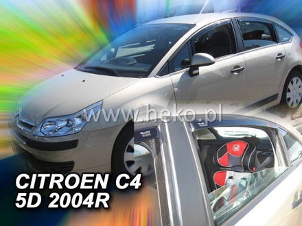 Deflektory Heko - Citroen C4 2004-2010 (so zadnými)