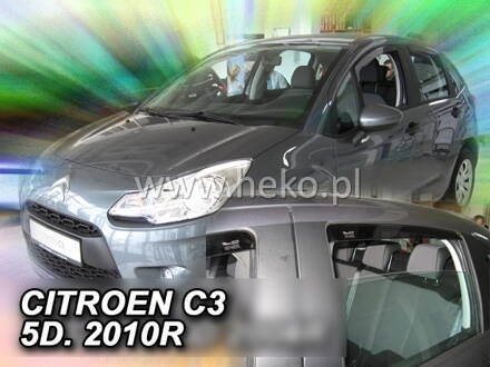 Deflektory Heko - Citroen C3 2010-2017 (so zadnými)