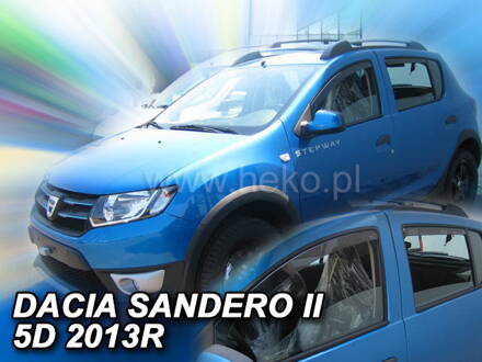 Deflektory Heko - Dacia Sandero / Stepway 2012-2020 (so zadnými)