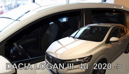 Deflektory Heko - Dacia Logan od 2021 (so zadnými)