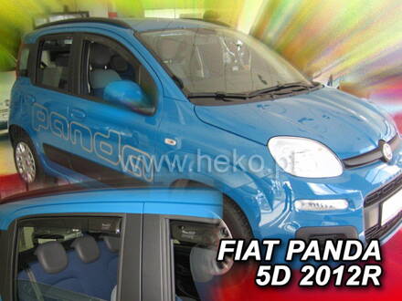 Deflektory Heko - Fiat Panda 5-dverový od 2012 (so zadnými)