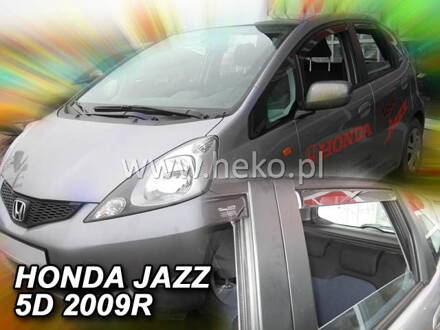 Deflektory Heko - Honda Jazz 2009-2014 (so zadnými)