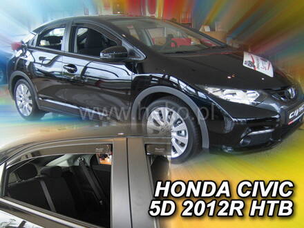 Deflektory Heko - Honda Civic Hatchback 2012-2017 (so zadnými)