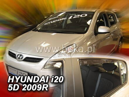 Deflektory Heko - Hyundai i20 5-dverový 2008-2014 (so zadnými)