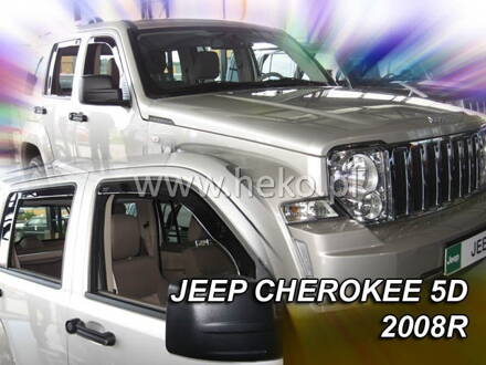 Deflektory Heko - Jeep Cherokee 2008-2014 (so zadnými)