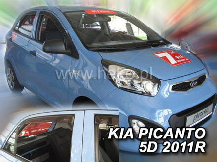 Deflektory Heko - Kia Picanto II 5-dverová 2011-2017 (so zadnými)