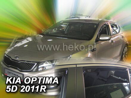 Deflektory Heko - Kia Optima 2010-2015 (so zadnými)