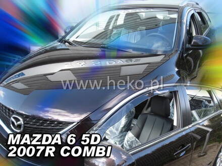 Deflektory Heko - Mazda 6 Combi 2007-2013 (so zadnými)