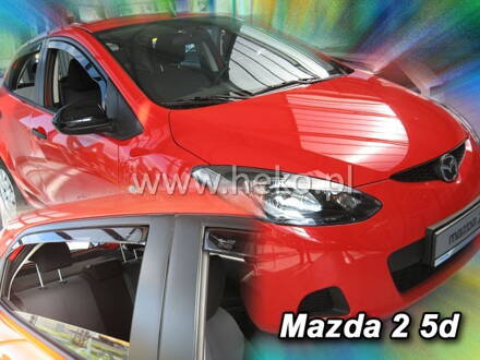 Deflektory Heko - Mazda 2 2009-2014 (so zadnými)
