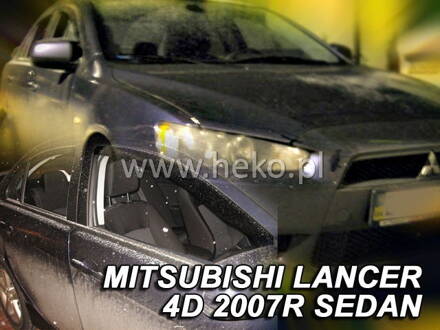 Deflektory Heko - Mitsubishi Lancer od 2007 (so zadnými)