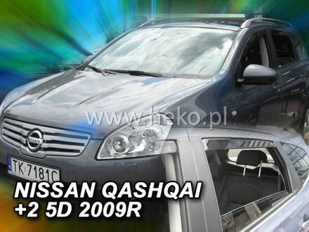 Deflektory Heko - Nissan Qashqai +2 od 2008 (so zadnými)