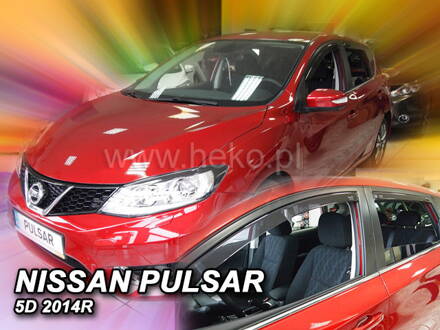 Deflektory Heko - Nissan Pulsar od 2014 (so zadnými)