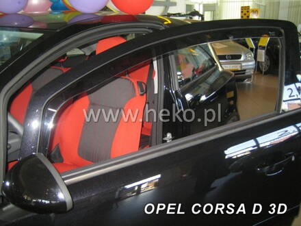 Deflektory Heko - Opel Corsa D 3-dverový 2006-2014