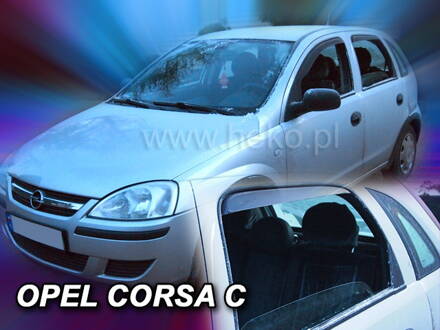 Deflektory Heko - Opel Corsa C 5-dverový 2000-2006 (so zadnými)