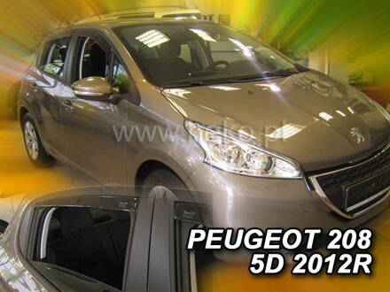 Deflektory Heko - Peugeot 208 5-dverový 2012-2019 (so zadnými)