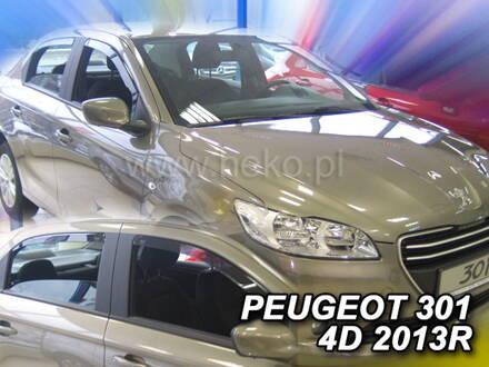 Deflektory Heko - Peugeot 301 od 2013 (so zadnými)