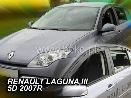 Deflektory Heko - Renault Laguna III Sedan od 2007 (so zadnými)