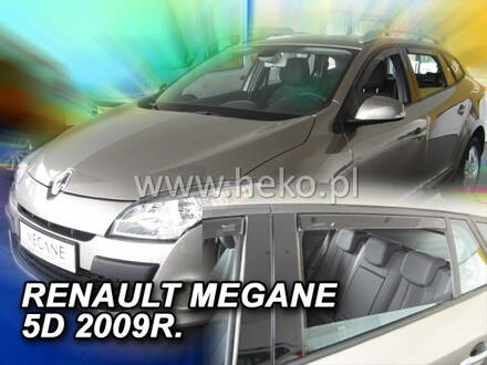 Deflektory Heko - Renault Megane III Combi 2008-2016 (so zadnými)