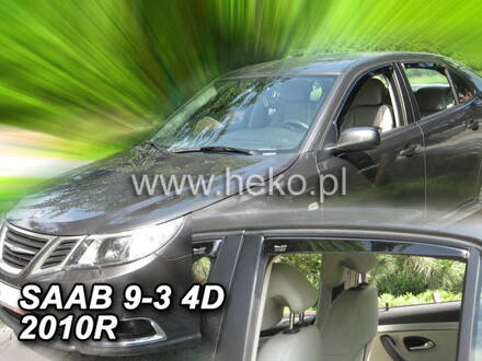 Deflektory Heko - Saab 9-3 4-dverový od 2002 (so zadnými)