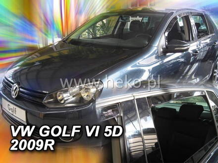 Deflektory Heko - VW Golf VI 5-dverový Hatchback 2008-2012 (so zadnými)